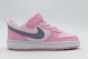 Nike Court Borough Low Recraft Βρεφικά Sneakers Ροζ, Γκρι Σκούρο, Λευκά