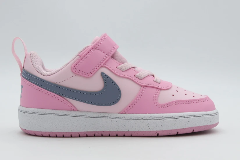 Nike Court Borough Low Recraft Βρεφικά Sneakers Ροζ, Γκρι Σκούρο, Λευκά
