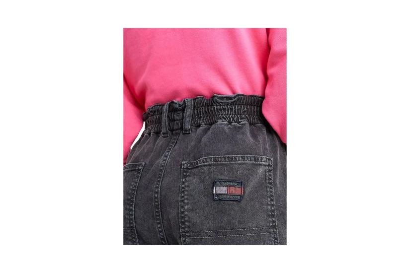 Tommy Jeans Mom Γυναικείο Παντελόνι Τζιν Μαύρο