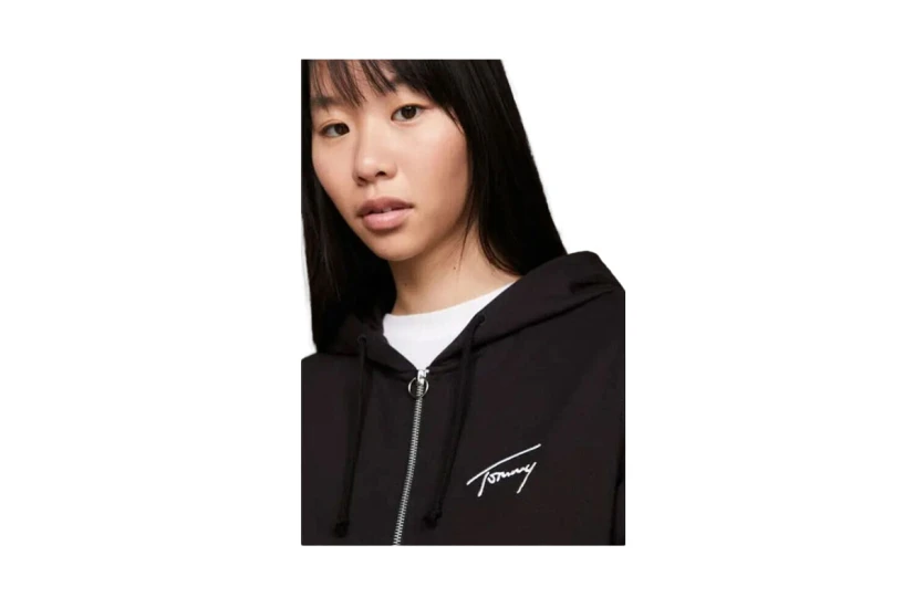 Tommy Jeans Reg Signature Zip Thru Ζακέτα Με Κουκούλα Γυναικεία 