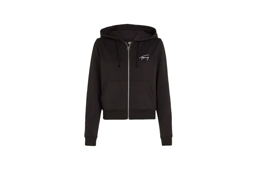 Tommy Jeans Reg Signature Zip Thru Ζακέτα Με Κουκούλα Γυναικεία 