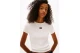 Tommy Jeans Badge Ribbed Slim Fit Γυναικείο Κοντομάνικο T-Shirt Εκρού