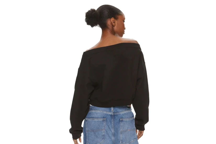 Tommy Jeans Crp Off Shoulder Crew Μπλούζα Με Λαιμόκοψη Γυναικεία 
