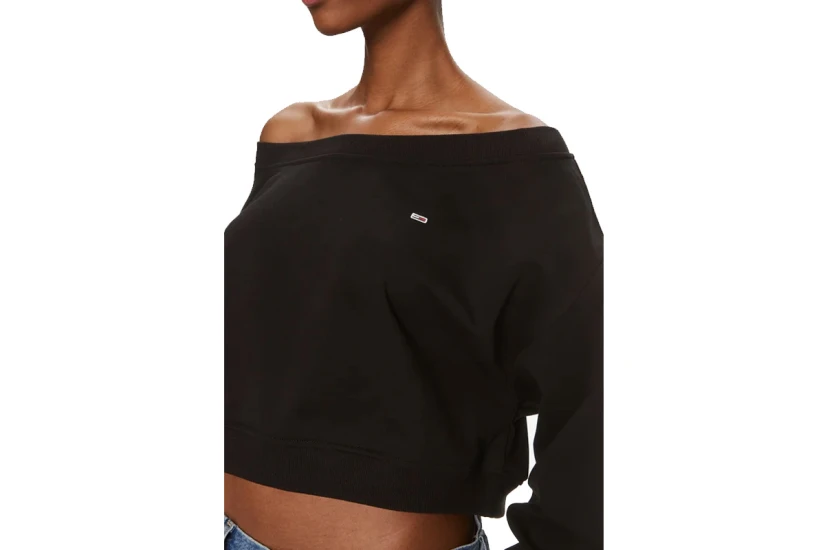 Tommy Jeans Crp Off Shoulder Crew Μπλούζα Με Λαιμόκοψη Γυναικεία 