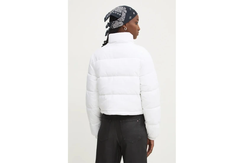 Tommy Jeans Crop Essential Γυναικείο Puffer Μπουφάν Λευκό