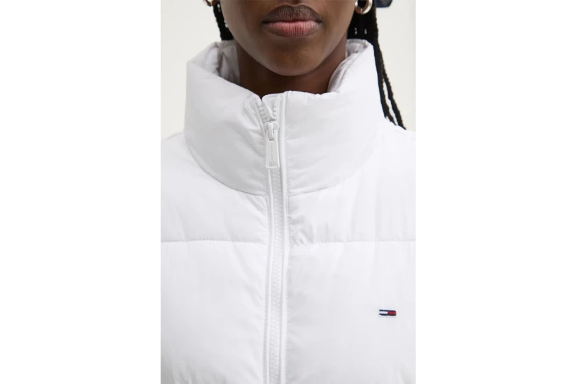 Tommy Jeans Crop Essential Γυναικείο Puffer Μπουφάν Λευκό