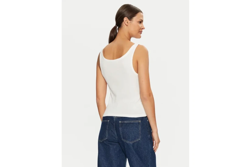 Tommy Jeans Γυναικεία Αμάνικη Μπλούζα Λευκή