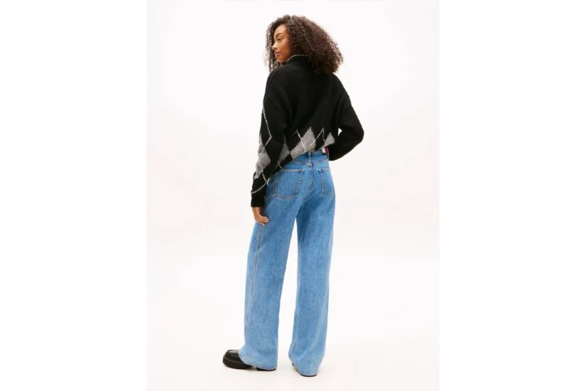 Tommy Jeans Claire High Rise Wide Leg Γυναικείο Παντελόνι Τζιν