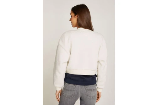 Tommy Jeans Teddy Zip Thru Μπουφάν Sherpa Γυναικείο (DW0DW19825 YBH)