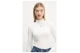 Tommy Jeans Slim Fit Γυναικεία Μακρυμάνικη Μπλούζα με Ψηλό Λαιμό Εκρού