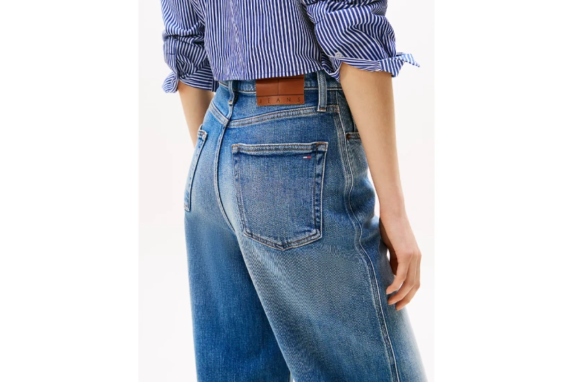 Tommy Jeans Claire High Waist Wide Leg Γυναικείο Παντελόνι Τζιν