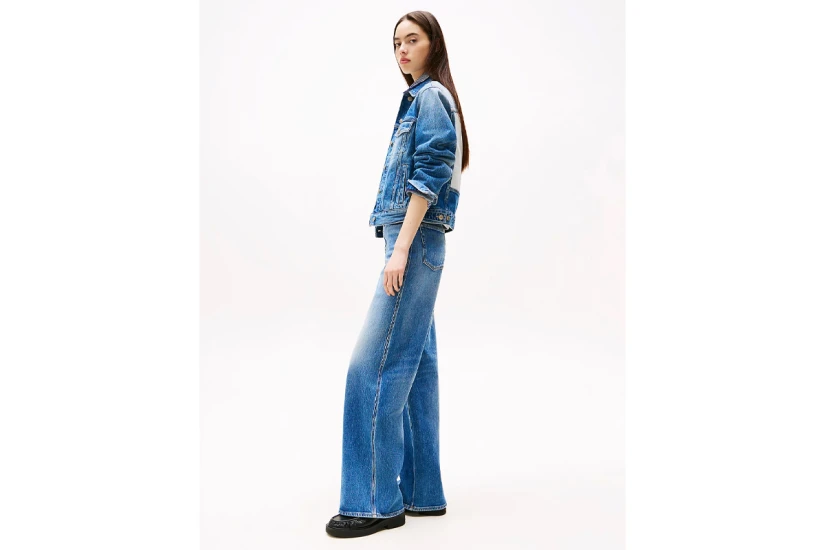 Tommy Jeans Claire High Waist Wide Leg Γυναικείο Παντελόνι Τζιν