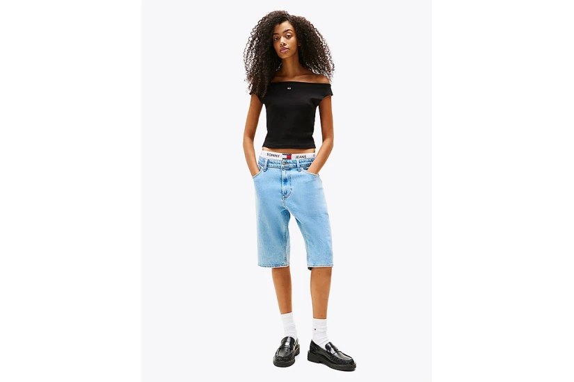 Tommy Jeans Γυναικεία Αμάνικη Μπλούζα Μαύρη