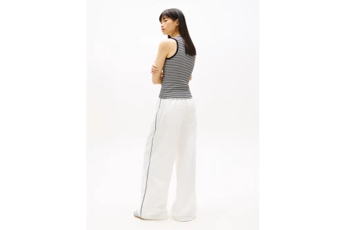 Tommy Jeans Ribbed Slim Scoop Neck Μπλούζα Αμάνικη Γυναικεία (DW0DW20673 0AQ)