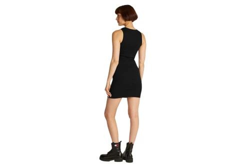 Tommy Jeans Tjw Essential Rib Bodycon Ext Φόρεμα Mini Γυναικείο (DW0DW20674 BDS)