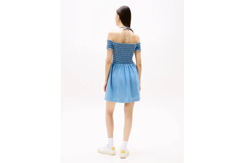 Tommy Jeans Chambray Fit And Flare Φόρεμα Mini Γυναικείο (DW0DW20677 1A4)