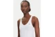 Tommy Jeans Soft Rib Γυναικεία Αμάνικη Μπλούζα Εκρού