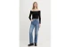 Tommy Jeans Essential Slim Fit Γυναικεία Μακρυμάνικη Μπλούζα Μαύρη