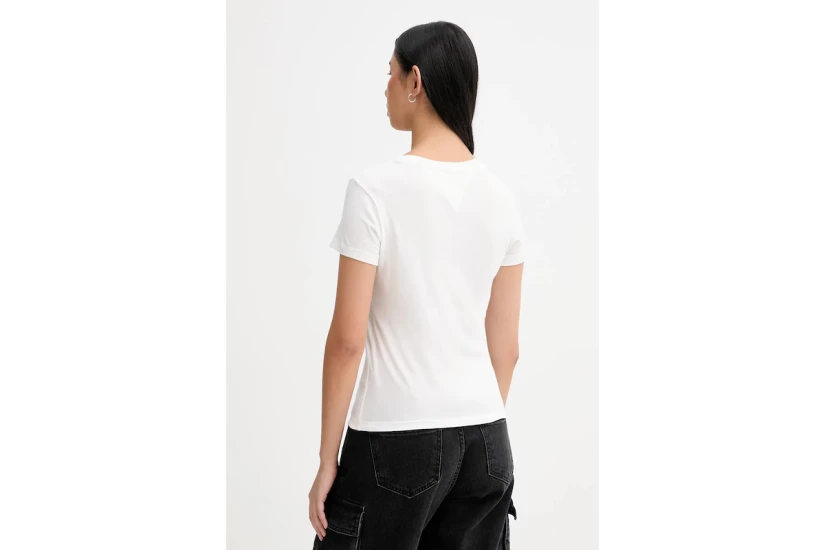 Tommy Jeans Multi Linear Γυναικείο Κοντομάνικο T-Shirt Λευκό