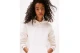 Tommy Jeans Linear Logo Fleece Γυναικείο Φούτερ με Κουκούλα Εκρού