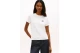 Tommy Jeans Wavy Flag Back Logo Jersey Γυναικείο Κοντομάνικο T-Shirt Εκρού, Κόκκινο
