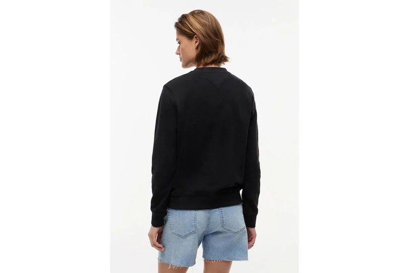 Tommy Jeans Γυναικείο Μακρυμάνικο Φούτερ Μαύρο