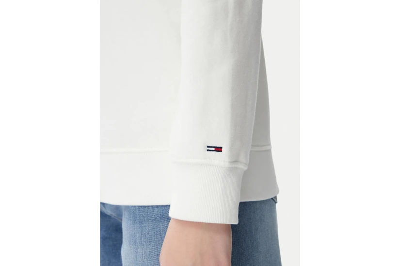 Tommy Jeans Γυναικείο Μακρυμάνικο Φούτερ Εκρού