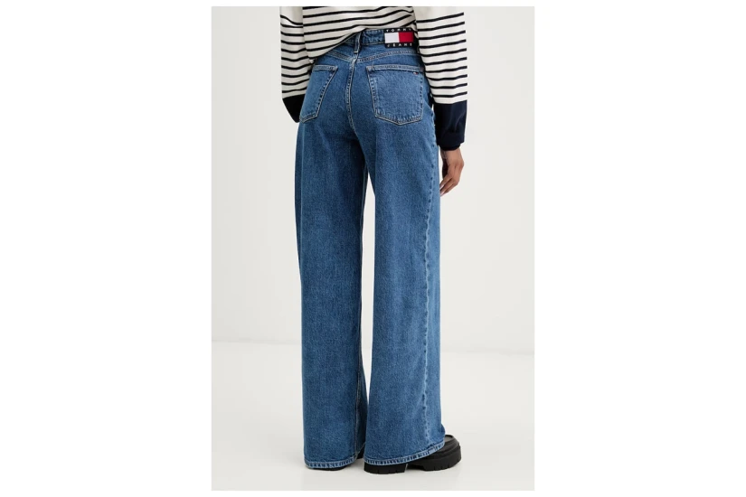 Tommy Jeans Claire High Rise Wide Leg Γυναικείο Παντελόνι Τζιν Μπλε