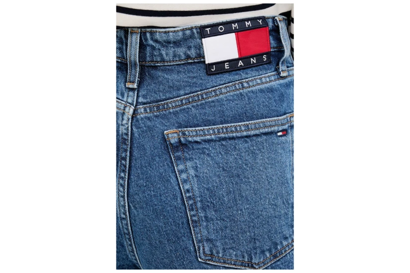 Tommy Jeans Claire High Rise Wide Leg Γυναικείο Παντελόνι Τζιν Μπλε