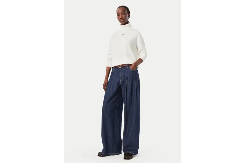 Tommy Jeans Essential Πλεκτή Μπλούζα Με Ψηλό Λαιμό Γυναικεία (DW0DW23361 YBH)