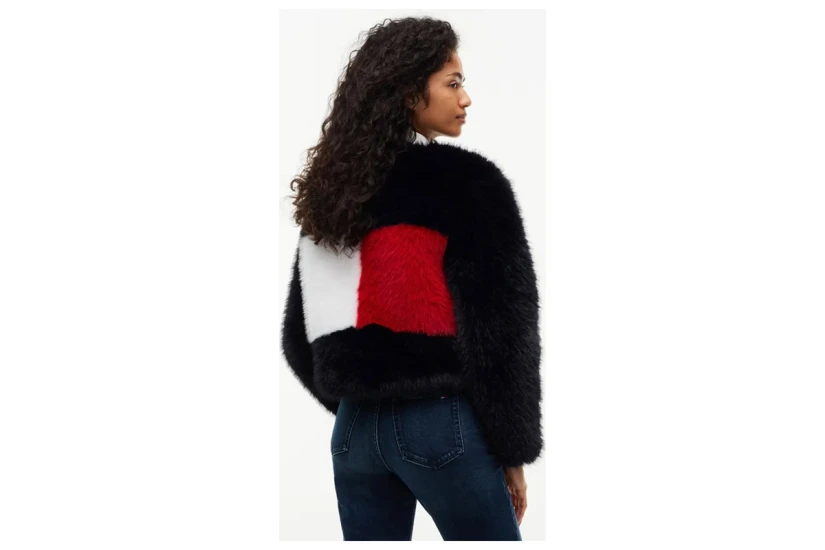 Tommy Jeans Flag Colour-Blocked Γουνάκι Συνθετικό Γυναικείο (DW0DW23428 C1G)