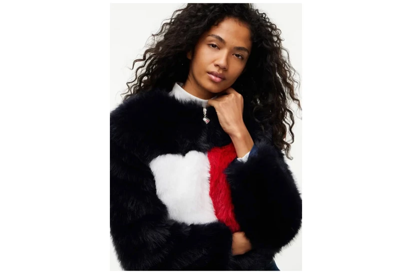 Tommy Jeans Flag Colour-Blocked Γουνάκι Συνθετικό Γυναικείο (DW0DW23428 C1G)