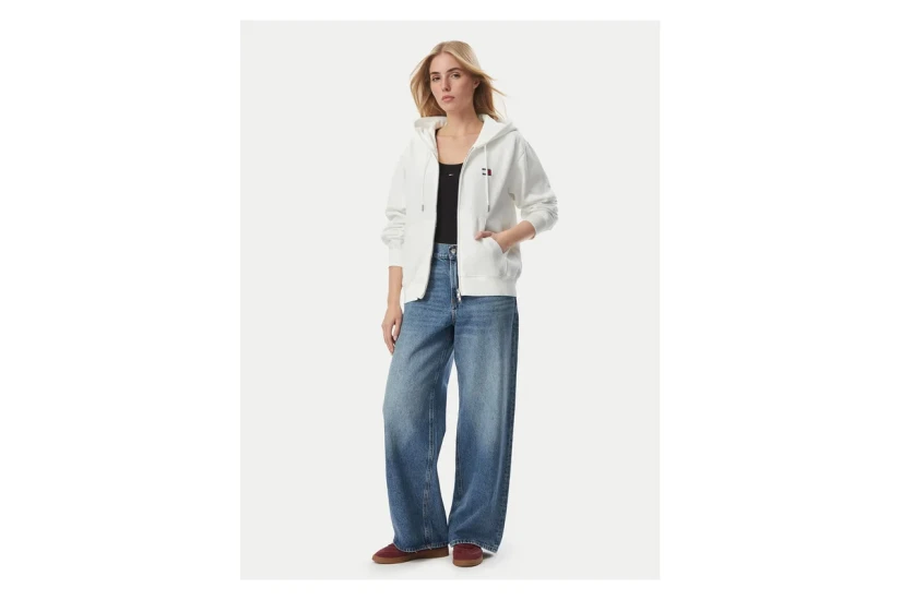 Tommy Jeans Badge Boxy Ζακέτα Βαμβακερή Γυναικεία (DW0DW23529 YBL)