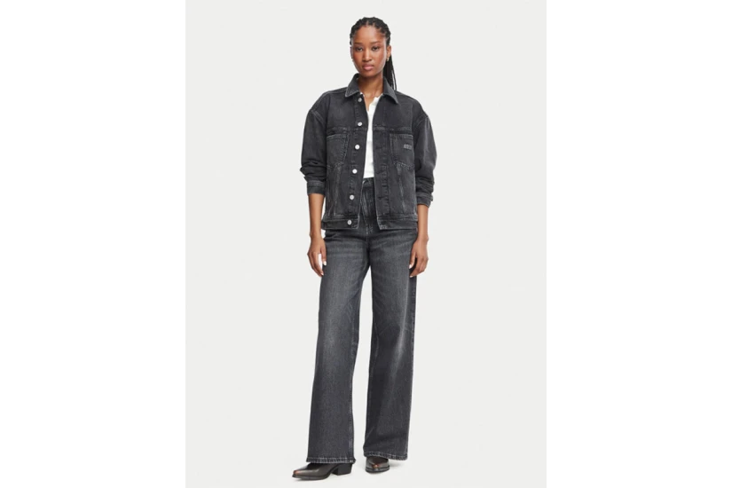Tommy Jeans Back Rhinestone Logo Μπουφάν Τζιν Γυναικείο (DW0DW23574 1BZ)