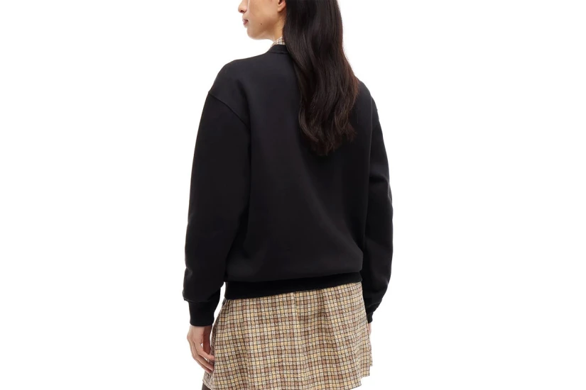 Tommy Jeans Festive Diamante Logo Fleece Μπλούζα Με Λαιμόκοψη Γυναικεία (DW0DW23579 BDS)
