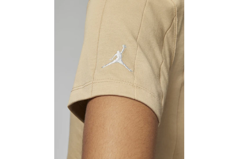 Jordan Γυναικεία Κοντομάνικη Crop Top Μπλούζα Nude