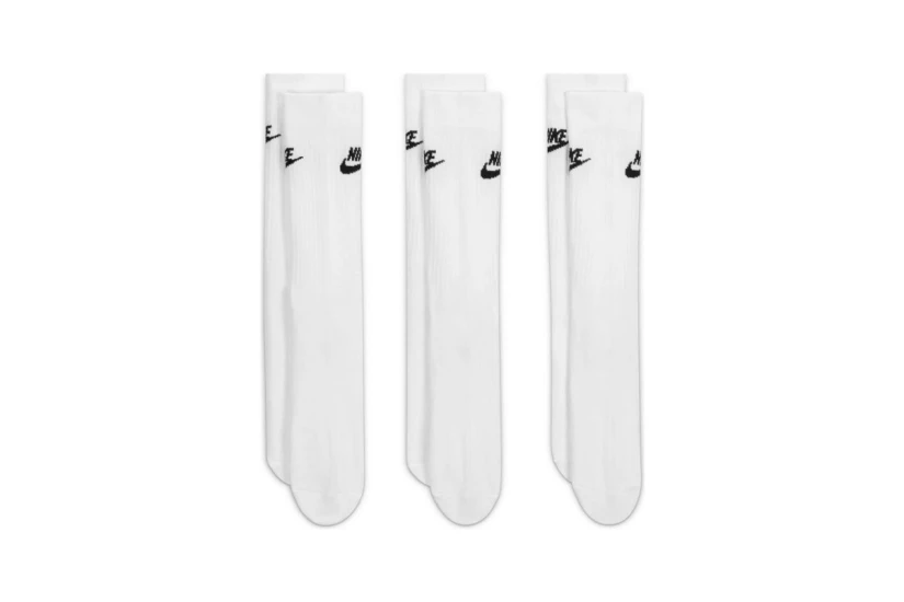 Nike Sportswear Everyday Essential Dri-FIT Ψηλές Κάλτσες Λευκές 3 Ζευγάρια