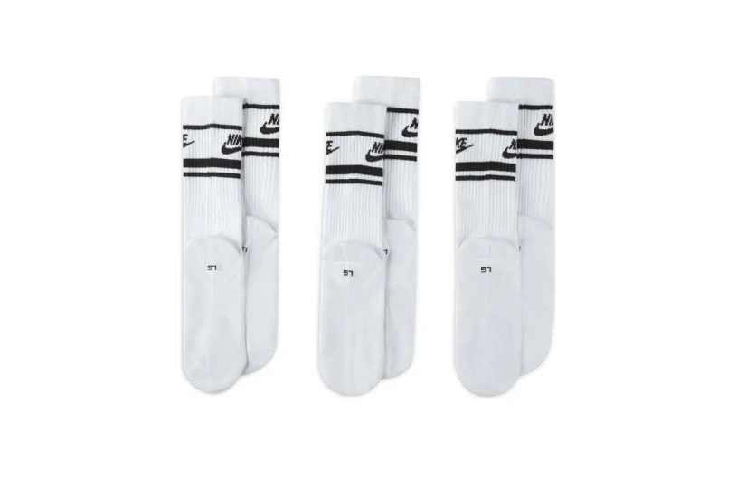 Nike Sportswear Everyday Essential Ψηλές Κάλτσες Λευκές, Μαύρες 3 Ζευγάρια