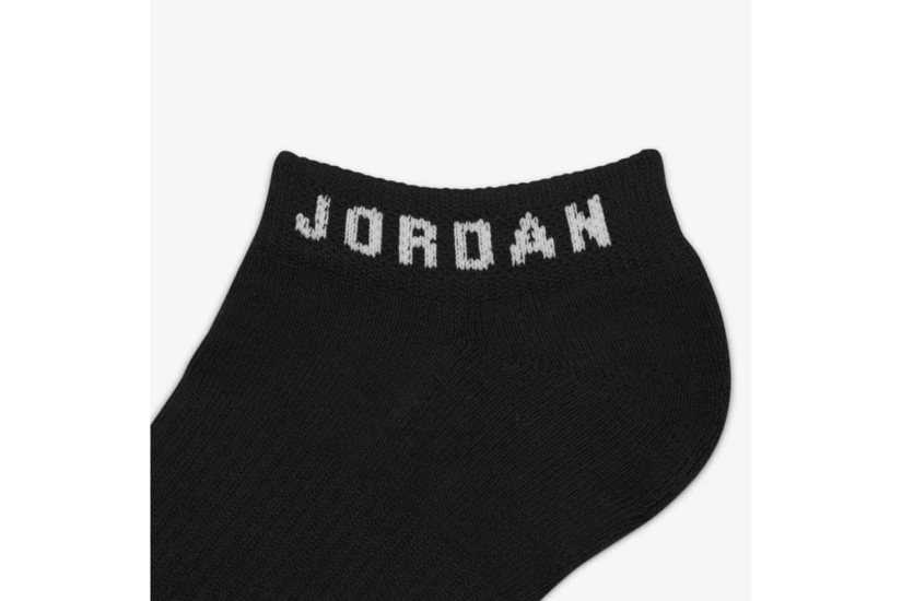 Jordan Everyday Κοντές Kάλτσες Μαύρες 3 Ζευγάρια