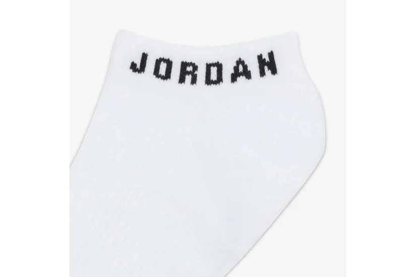Jordan Everyday Κοντές Kάλτσες Λευκές 3 Ζευγάρια