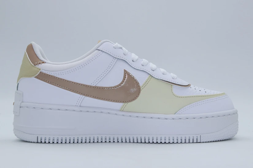 Nike Air Force 1 Shadow Sneakers Λευκά, Μπεζ, Χρυσά