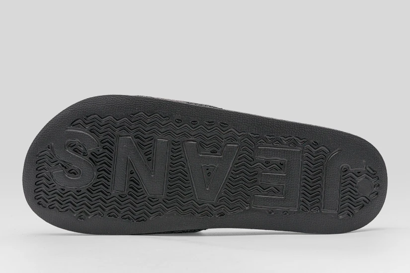 Tommy Jeans Jacquard Strap Ανδρικές Παντόφλες Μαύρες, Ανθρακί