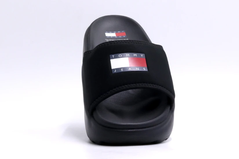 Tommy Jeans Chunky Γυναικείες Παντόφλες Μαύρες