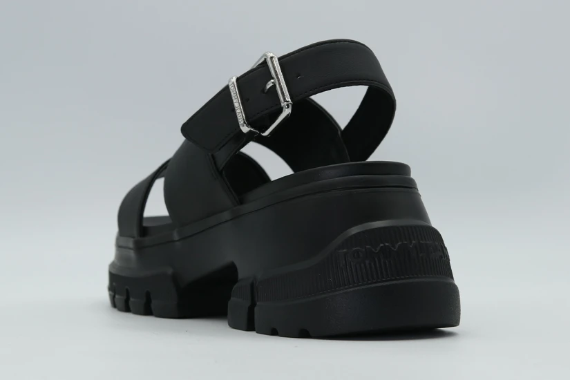 Tommy Jeans Chunky Γυναικεία Σανδάλια Μαύρα