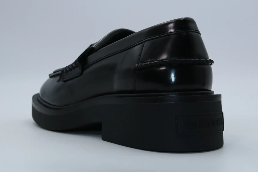 Tommy Jeans Fringes Γυναικεία Loafers Μαύρα