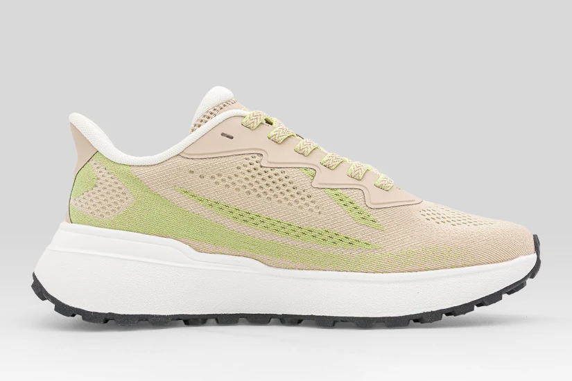 Tommy Jeans Sporty Knit Runner Sneakers Μπεζ, Πράσινα, Λευκά