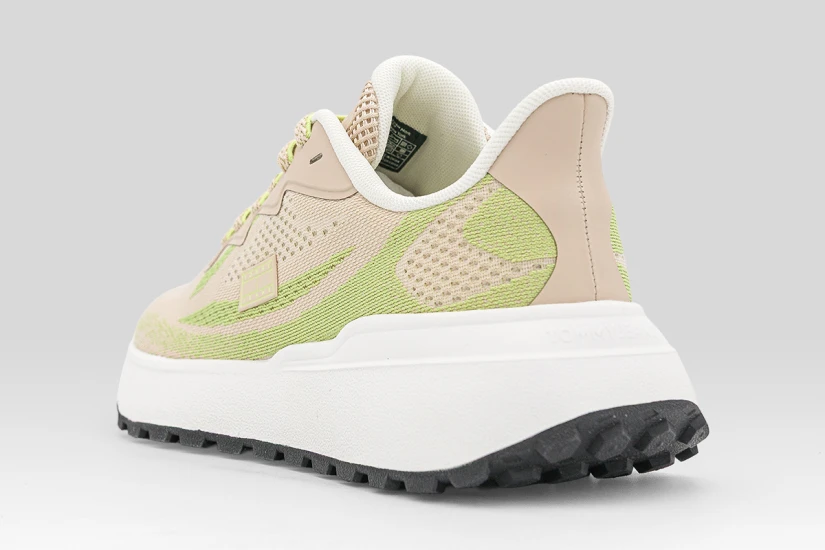 Tommy Jeans Sporty Knit Runner Sneakers Μπεζ, Πράσινα, Λευκά