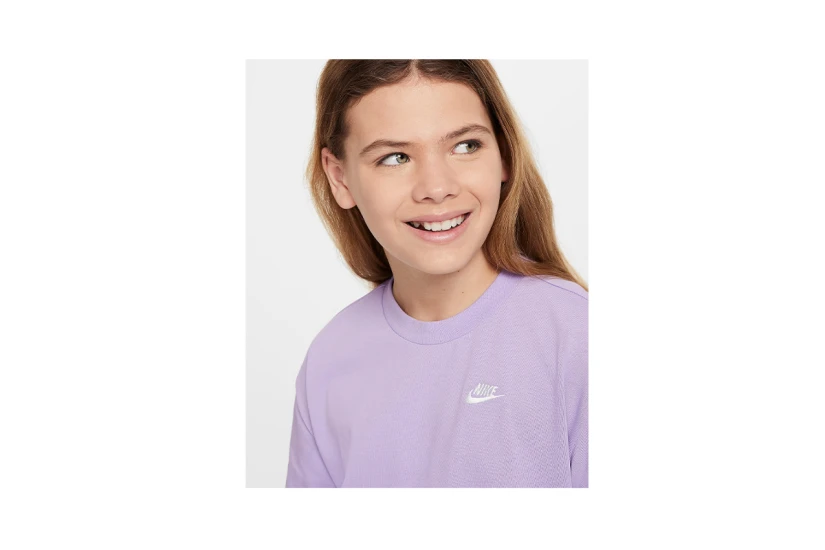 Nike Παιδικό Κοντομάνικο Φόρεμα Mini Λιλά