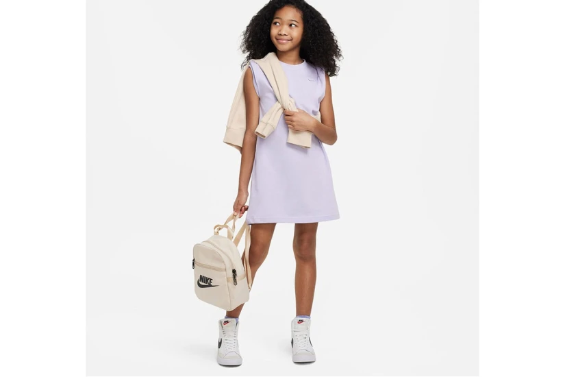 Nike Παιδικό Κοντομάνικο Φόρεμα Mini Μωβ