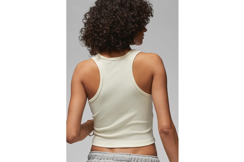 Jordan x Teyana Taylor Γυναικείο Αμάνικo Crop Top Εκρού